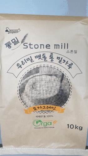 맷돌제분 빵용 백강밀 통밀가루(10kg)